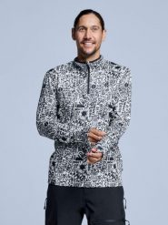 Bluza narciarska - Męska - Cabin Life - biała. Białe bluzy męskie POEDERBAAS, na zimę, m, bez wzorów, z elastanu, bez kaptura. Za 242.82 zł.