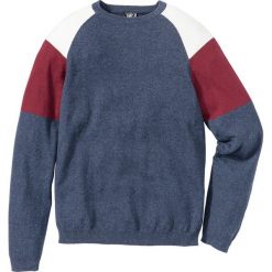 Sweter Regular Fit bonprix niebieski indygo - czerwony. Swetry przez głowę męskie marki Giacomo Conti. Za 37.99 zł.