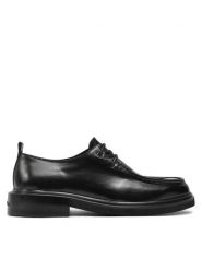 Calvin Klein Półbuty HM0HM01538 Czarny. Czarne eleganckie półbuty Calvin Klein, ze skóry, wizytowe, bez zapięcia. Za 849.99 zł.