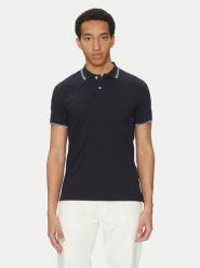 Geox Polo M5510R T3236 F1624 Granatowy Regular Fit. Niebieskie koszulki polo męskie Geox, m, bez wzorów, z bawełny, bez ramiączek. Za 119.99 zł.