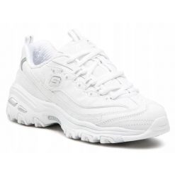 Buty damskie Skechers D'LITES 11949-WSL białe sneakersy sportowe skóra 39,5. Białe obuwie sportowe damskie Skechers, bez wzorów, ze skóry, trekkingowe, Skechers Sport. Za 295.00 zł.