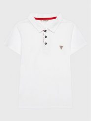 Guess Polo L2GP02 KAPY0 Biały Regular Fit. Białe t-shirty dla chłopców Guess, z aplikacjami, z bawełny, bez ramiączek. Za 99.99 zł.