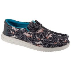 Buty Hey Dude Wally H2O Tropical M 40702-0HI czarne. Czarne mokasyny męskie z materiału. Za 548.34 zł.