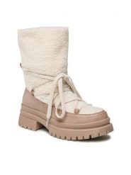 Jenny Fairy Trapery WS5795-16 Beżowy. Brązowe śniegowce i trapery damskie Jenny Fairy, z materiału. Za 99.99 zł.