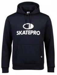 Odzież Bluza sportowa unisex SkatePro Tech Bluza z kapturem - XL - Black / White. Czarna bluzy sportowe męskie SKATEPRO, xl, bez wzorów, z materiału, z kapturem. Za 205.99 zł.