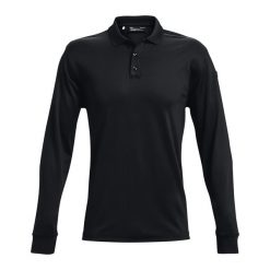 Longsleeve męski Under Armour Tactical Performance Polo 2.0. Czarne bluzki z długim rękawem męskie Under Armour, l, bez wzorów, bez kołnierzyka. Za 209.99 zł.