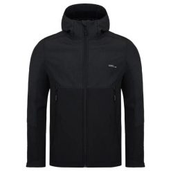 Męska kurtka softshell Loap Lupp czarna. Czarne kurtki męskie LOOP, m, bez wzorów, z softshellu, sportowe, bez kaptura. Za 347.99 zł.