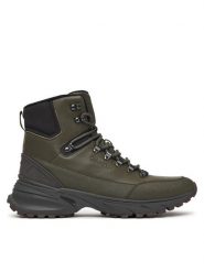 Calvin Klein Trzewiki Hike Runner Mid Laceup Lth HM0HM02323 Zielony. Zielone botki męskie Calvin Klein, bez wzorów, ze skóry, bez zapięcia. Za 699.99 zł.