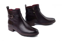 TAMARIS 1-25391-45 3B3 M2539145 mocca comb, botki damskie. Brązowe botki damskie Tamaris, bez obcasa, na obcasie, bez zapięcia. Za 417.51 zł.