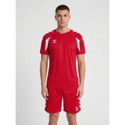 Koszulka Hummel Core 2.0. Białe buty sportowe męskie Hummel, bez wzorów, bez kołnierzyka, bez ramiączek, na fitness i siłownię. Za 170.50 zł.