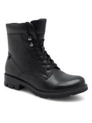 Go Soft Trapery WI23-DEMETRA-19 Czarny. Czarne kozaki damskie GO SOFT, ze skóry. Za 249.99 zł.