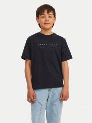 Jack & Jones Junior T-Shirt Star 12237435 Czarny Relaxed Fit. Czarne t-shirty dla chłopców Jack & Jones Junior, bez wzorów, z bawełny, bez ramiączek. Za 69.99 zł.