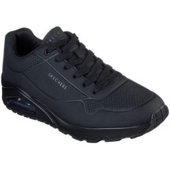 Buty sportowe męskie Skechers Uno Stand On Air. Czarne buty sportowe męskie Skechers, z materiału, bez zapięcia. Za 385.00 zł.