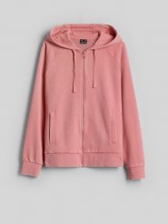 4F Bluza dresowa relaxed z kapturem damska - łososiowa S. Brązowe bluzy damskie 4f, s, bez wzorów, z dresówki, z kapturem. Za 169.99 zł.