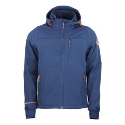 Kurtka softshell z kapturem Peak Mountain Claude. Brązowe kurtki męskie Peak Mountain, m, bez wzorów, z elastanu, z kapturem. Za 296.50 zł.