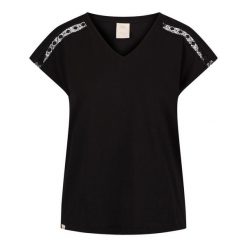 Top Damski Willa. Czarne koszulki sportowe damskie Trespass, bez wzorów, sportowe, bez kołnierzyka. Za 115.99 zł.