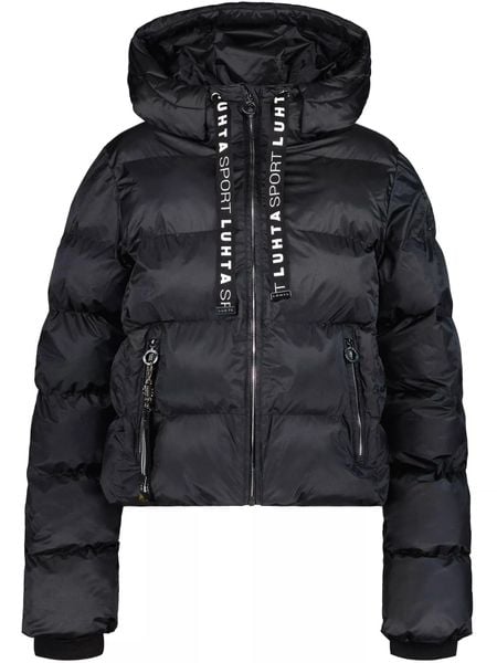 Kurtka zimowa Luhta Jalonoja. Czarne kurtki damskie Luhta, m, bez wzorów, z materiału, długie, bez kaptura, narciarskie. Za 999.00 zł.