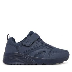 Sneakersy Skechers. Niebieskie trampki i tenisówki chłopięce Skechers, bez wzorów, bez zapięcia. Za 199.99 zł.
