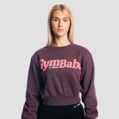 Bluza damska fitness z bufiastymi rękawami GymBabe Eclipse. Fioletowe bluzy damskie GYMBEAM, s, bez wzorów, z bawełny, bez kaptura, na fitness i siłownię. Za 131.90 zł.