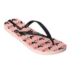 Japonki damskie plażowe do rekreacji Ipanema Jardins II. Czerwone klapki damskie Ipanema, bez wzorów, z gumy, bez obcasa. Za 83.00 zł.