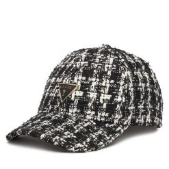 Czapka z daszkiem Guess. Czarne czapki i kapelusze damskie Guess, z aplikacjami. Za 149.99 zł.