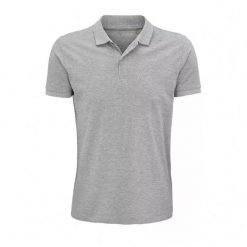 Męska Koszulka Polo Planet Melange. Szare koszulki polo męskie SOL'S, l, bez wzorów, bez kołnierzyka, bez ramiączek, trekkingowe. Za 77.99 zł.