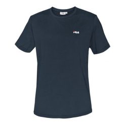 Koszulka Fila Laas. Niebieskie koszulki sportowe męskie Fila, l, bez wzorów, z bawełny, bez kołnierzyka, bez ramiączek, na fitness i siłownię. Za 147.50 zł.