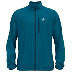 Kurtka tech. męska Odlo Jacket ZEROWEIGHT. Niebieskie kurtki męskie Odlo, m, bez wzorów, trekkingowe. W wyprzedaży za 390.55 zł.