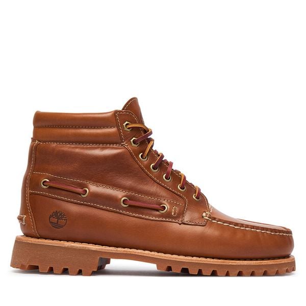 Trzewiki Timberland. Brązowe botki męskie Timberland, bez wzorów, bez zapięcia. Za 949.99 zł.