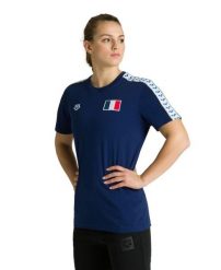 Koszulka T-Shirt sportowy unisex Arena Nations France. Niebieskie t-shirty męskie Arena, m, z aplikacjami, z bawełny, klasyczne, bez kołnierzyka. Za 171.98 zł.