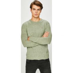 Hilfiger Denim - Sweter. Szare swetry przez głowę męskie Hilfiger Denim, z bawełny, z okrągłym kołnierzem. W wyprzedaży za 239.90 zł.