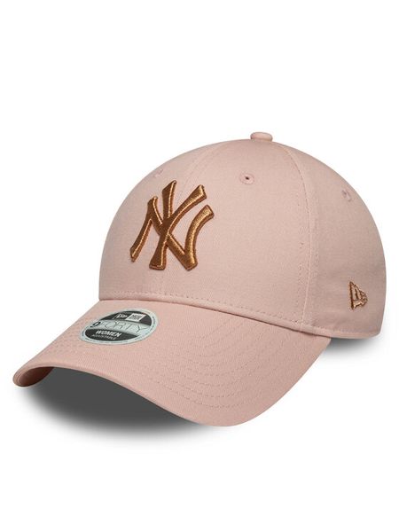 New Era Czapka z daszkiem New York Yankees Metallic 9FORTY 60667375 Różowy. Czerwone czapki i kapelusze damskie New Era, bez wzorów, z bawełny. Za 99.99 zł.