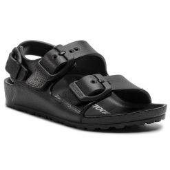 Sandały Birkenstock. Czarne sandały chłopięce Birkenstock, bez zapięcia. Za 109.99 zł.