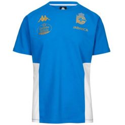 T-shirt Deportivo La Corogne Kappa Millido 2025/26. Niebieskie t-shirty męskie Kappa, l, bez wzorów, z materiału, eleganckie, bez kołnierzyka. Za 278.50 zł.