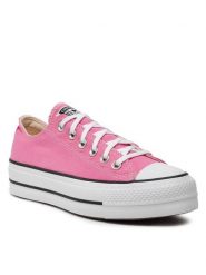 Converse Trampki Chuck Taylor All Star Lift Platform Ox A06508C Różowy. Czerwone trampki i tenisówki damskie Converse, bez wzorów, z materiału, retro, bez zapięcia. Za 259.99 zł.
