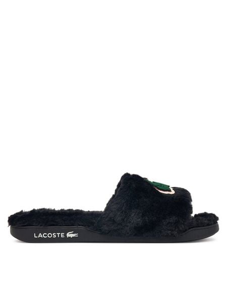 Lacoste Kapcie 52CFA0003 Czarny. Czarne kapcie damskie Lacoste, bez wzorów. Za 374.99 zł.