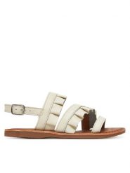 Geox Sandały J Eolie J55BSB 85 C1000 M Biały. Białe sandały dziewczęce Geox, ze skóry, bez zapięcia. Za 139.99 zł.