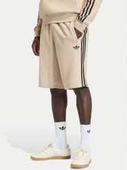 Adidas Szorty sportowe 3-Stripes KE6681 Beżowy Regular Fit. Brązowe krótkie spodenki sportowe męskie Adidas, m, bez wzorów, z bawełny. Za 179.99 zł.