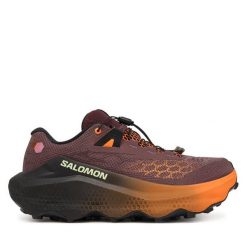 Buty do biegania Salomon. Czerwone obuwie sportowe damskie Salomon, bez wzorów, do biegania. Za 649.99 zł.