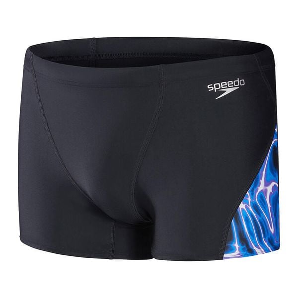 Bokserki kąpielowe męskie Speedo Allover Digi V-Cut. Czarne kąpielówki męskie Speedo, m, bez wzorów, z elastanu, do pływania. Za 129.99 zł.