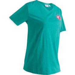 Shirt bawełniany, krótki rękaw bonprix szmaragdowy. Bluzki damskie marki bonprix. Za 34.99 zł.