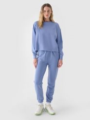 4F Spodnie dresowe joggery damskie - niebieskie XXL. Niebieskie spodnie dresowe damskie 4f, l, bez wzorów, z bawełny. W wyprzedaży za 59.99 zł.