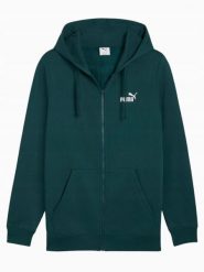Bluza Męska Puma Z Kapturem Na Zamek Zielona Sportowa Ciepła. Zielone bluzy męskie Puma, m, bez wzorów, z bawełny, z kapturem. Za 249.00 zł.