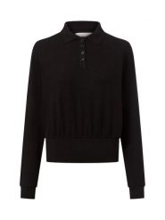 Opus Damski sweter z cienkiej dzianiny - Geigi Kobiety drobna dzianina czarny jednolity, 36. Czarne swetry damskie Opus, bez wzorów, z dzianiny, bez kołnierzyka, bez ramiączek, bez kaptura. Za 399.95 zł.