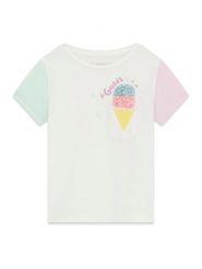 Guess T-Shirt K6GI14 K6YW4 Biały Regular Fit. Białe t-shirty i topy dla dziewczynek Guess, z aplikacjami, z bawełny, bez ramiączek. Za 119.99 zł.