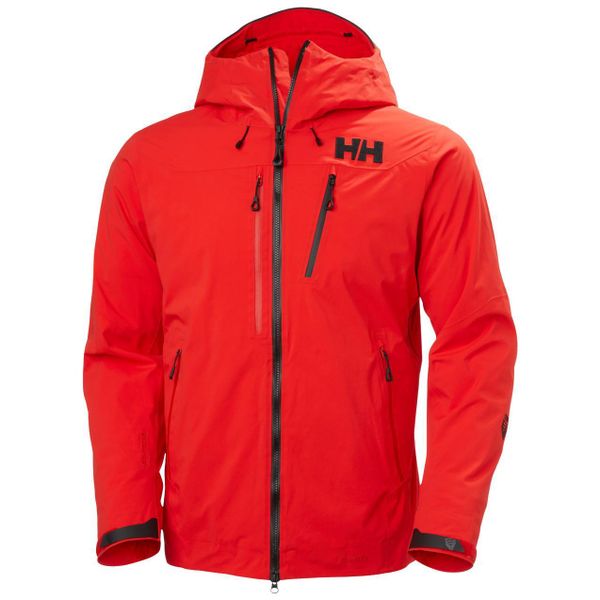 Kurtka narciarska Helly Hansen Odin Infinity 2.0. Czerwone kurtki męskie Helly Hansen, m, bez wzorów, z elastanu, bez kaptura, narciarskie, primaloft. Za 2,274.00 zł.
