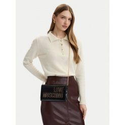 Torebka LOVE MOSCHINO. Czarne torebki do ręki damskie Love Moschino, bez wzorów, wizytowe, bez dodatków. Za 647.99 zł.