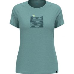 Koszulka do biegania damska Odlo Hiking Ascent. Niebieskie koszulki sportowe damskie Odlo, bez wzorów, z lyocellu, bez kołnierzyka, bez ramiączek, do biegania. Za 192.05 zł.