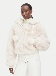 Juicy Couture Futro JCXIJ126509 Kremowy Regular Fit. Białe płaszcze damskie Juicy Couture, m, bez wzorów, z futra, bez kaptura. Za 899.99 zł.
