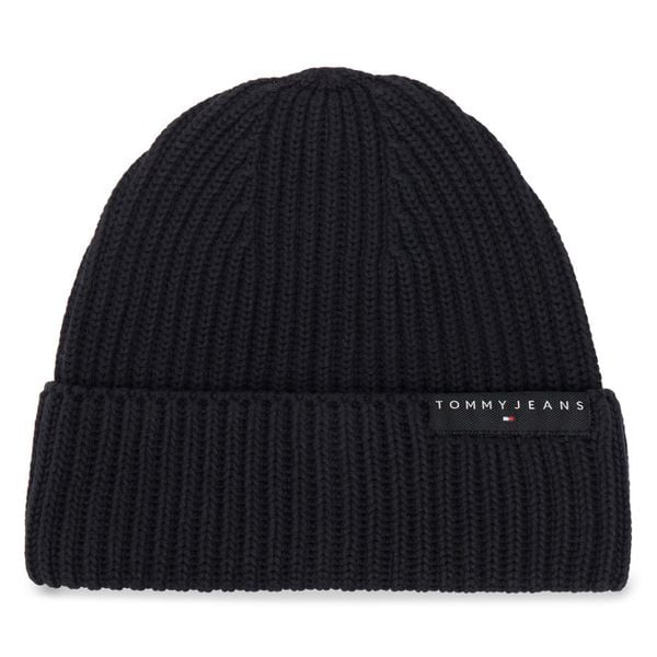 Czapka Tommy Jeans. Czarne czapki i kapelusze męskie Tommy Jeans, na zimę, bez wzorów, z jeansu. Za 129.99 zł.